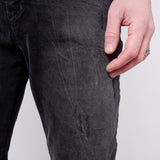 Regular Fit Distressed Jean Charcoal