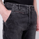 Regular Fit Distressed Jean Charcoal