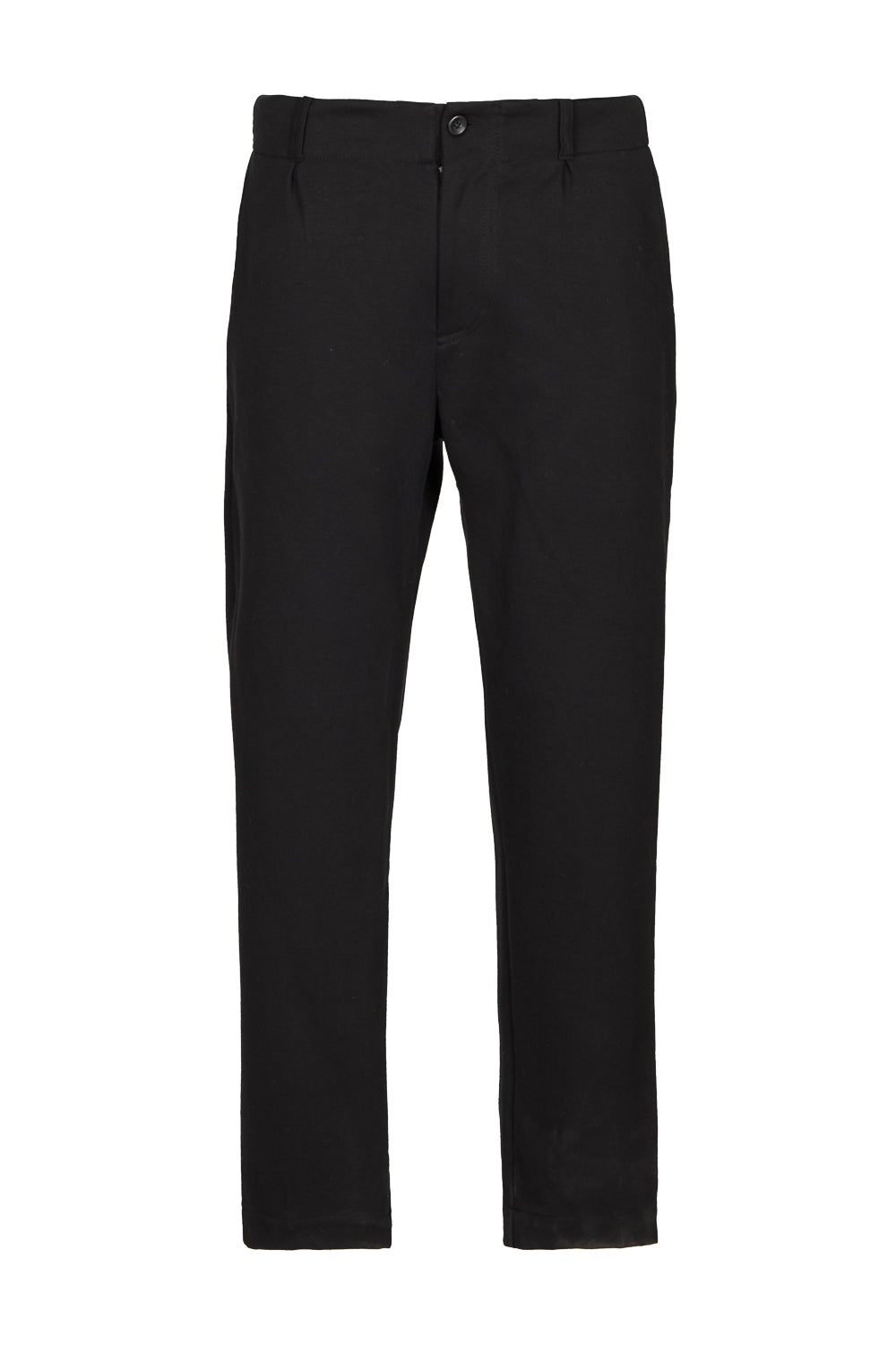 Regular Fit Velour Trousers Black