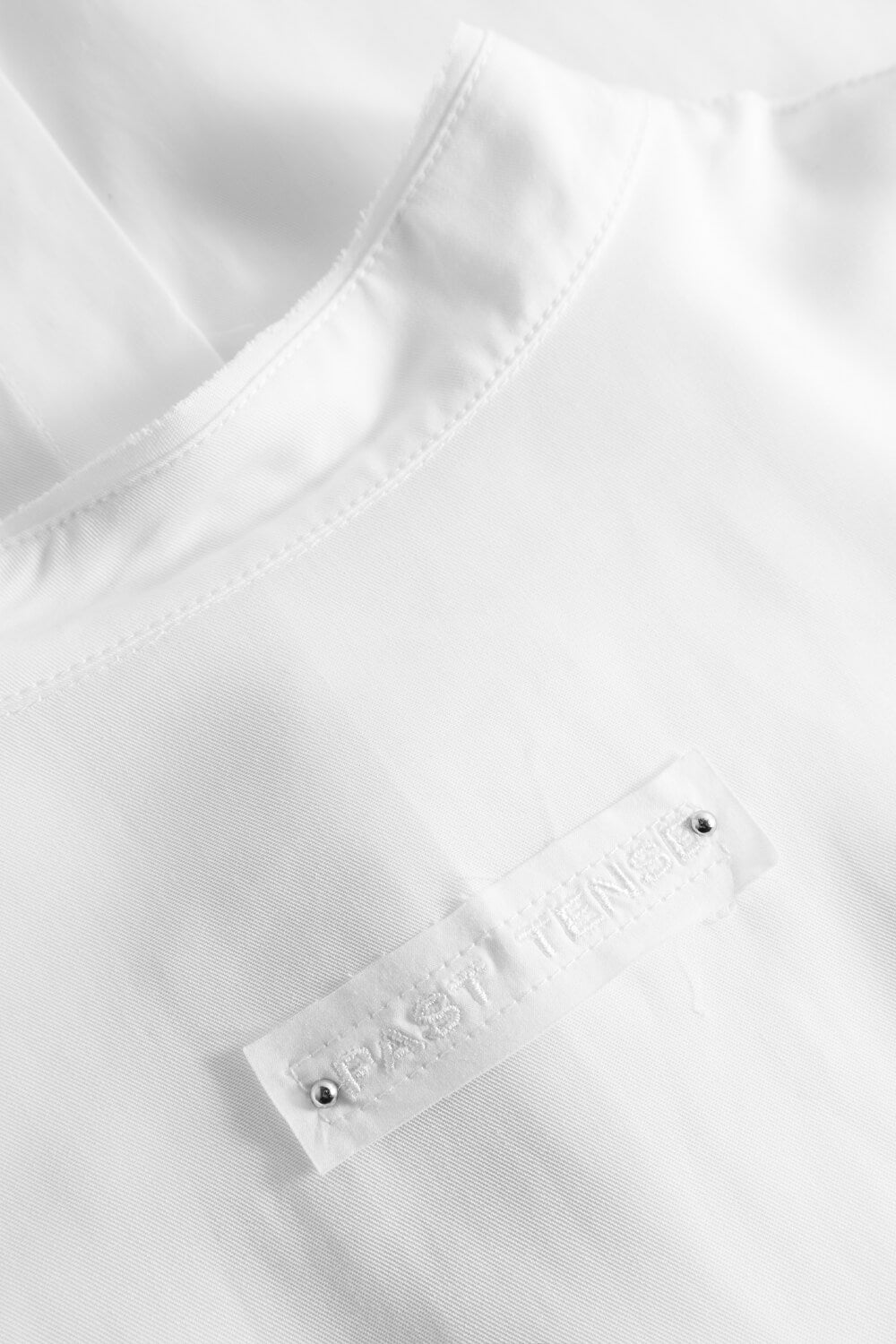 Relaxed Fit Embroidered Back Logo Shirt White