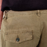 Relaxed Fit Linen Trouser Army Green