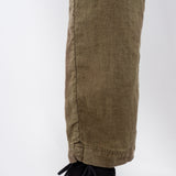 Relaxed Fit Linen Trouser Army Green