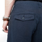 Relaxed Fit Linen Trouser Navy