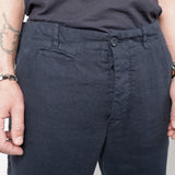 Relaxed Fit Linen Trouser Navy