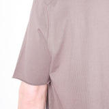 Relaxed Fit Raw Neck T-Shirt Mud