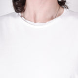 Relaxed Fit Raw Neck T-Shirt White