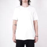 Relaxed Fit Raw Neck T-Shirt White