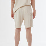 Ribbed Shorts Cream