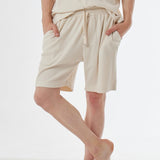 Ribbed Shorts Cream