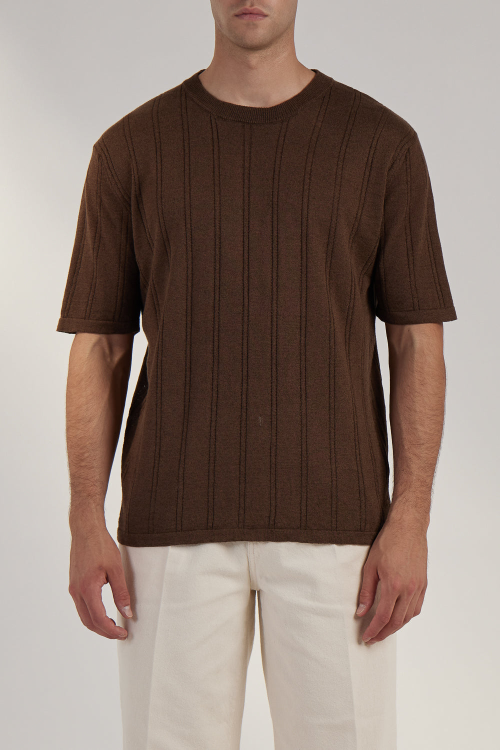 Buy the Daniele Fiesoli Ribbed Crew Neck T-Shirt in Brown at Intro. Spend £50 for free UK delivery. Official stockists. We ship worldwide.