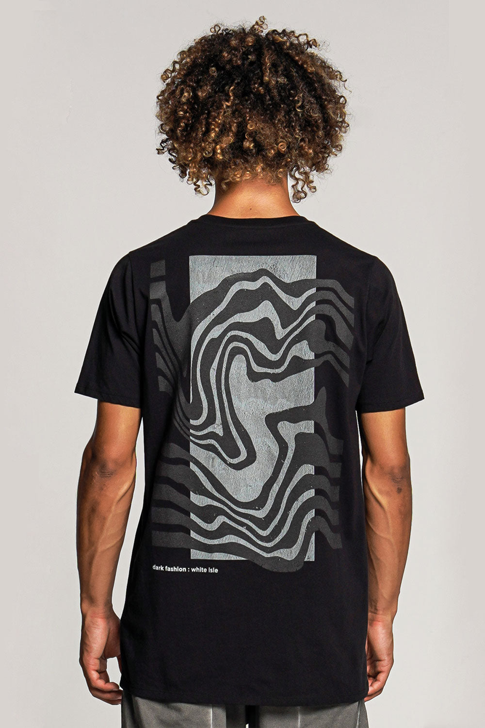 Ripples Print T-Shirt Black