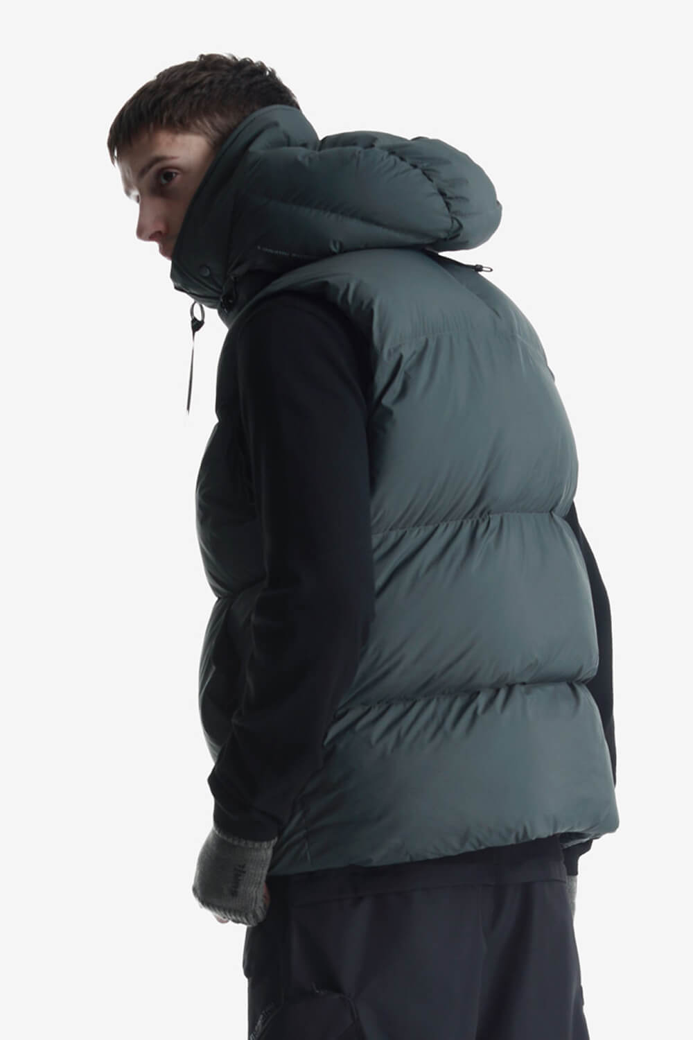 Rook Puffer Gilet Khaki Green