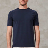 Round Neck Cotton T-Shirt Blue