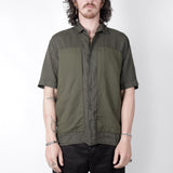 Loose Fit S/S Cotton/Linen Shirt Green