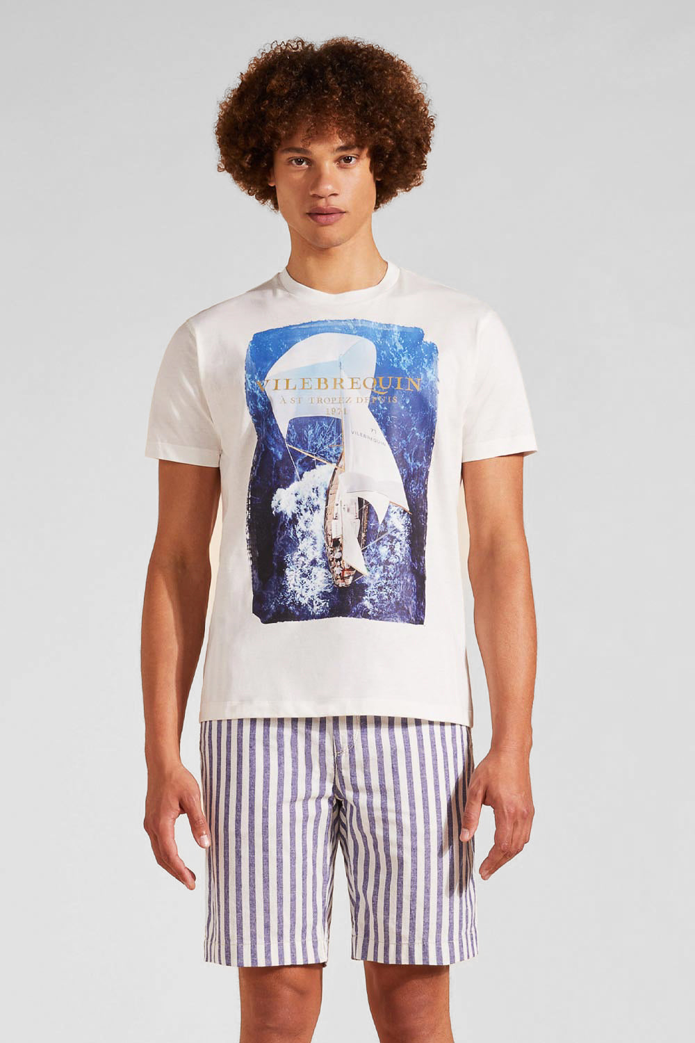 Sailing Boat From The Sky T-Shirt Off-White