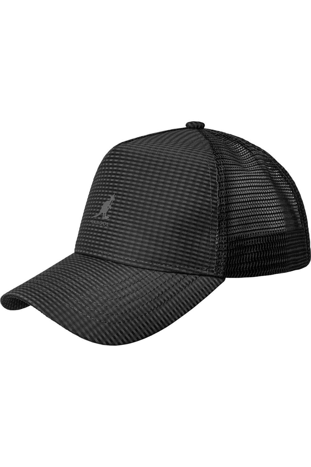Seersucker Mesh Trucker Cap Black