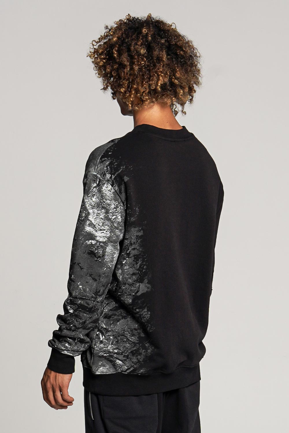 Side Print Sweatshirt Black