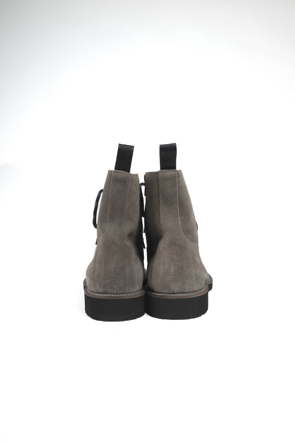 Side Zip Italian Suede Boot Grey
