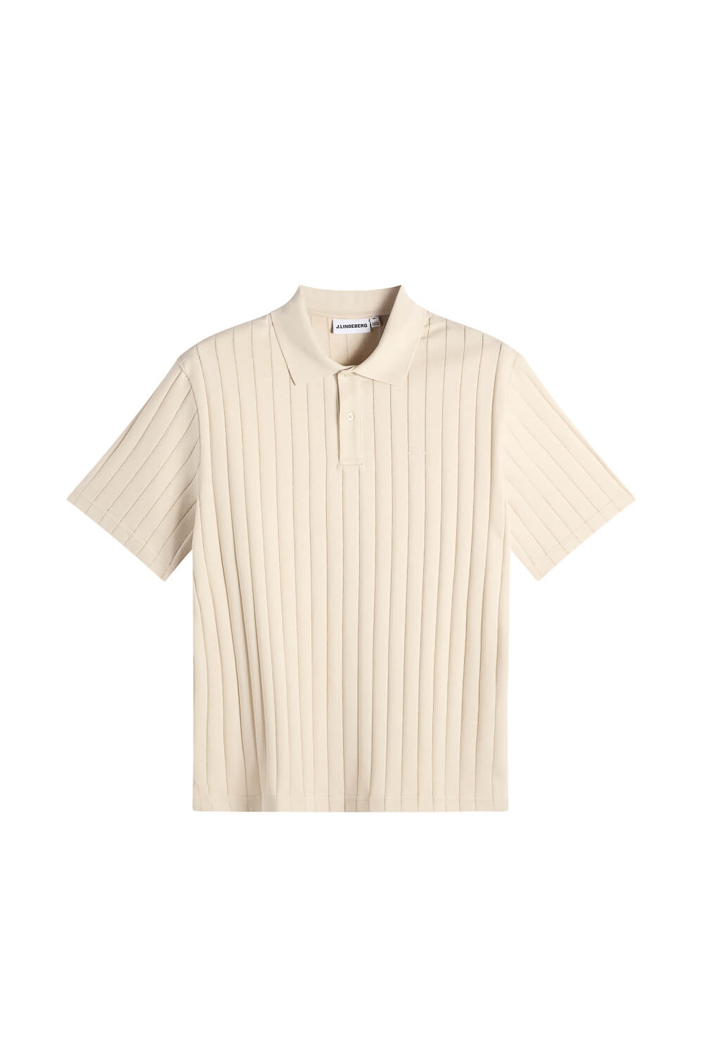 Simon Stripe Polo T-Shirt Cream