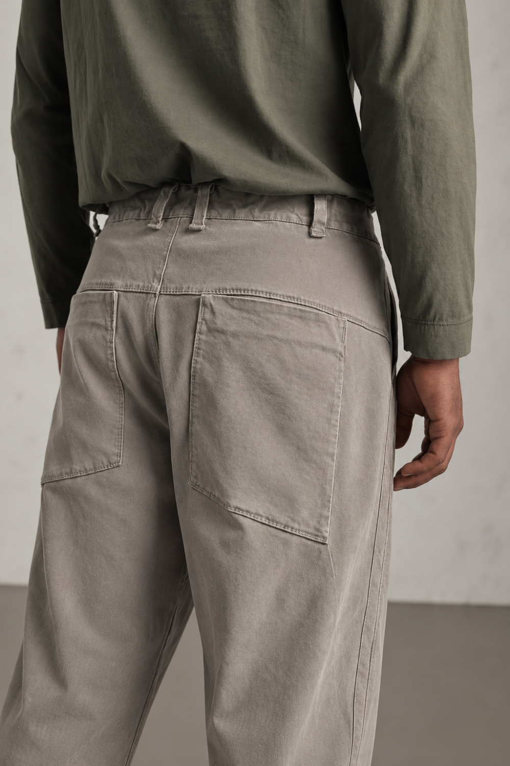 Loose-Fit Tencel/Stretch Modal Trousers Clay