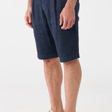 Stretch Linen Shorts Blue