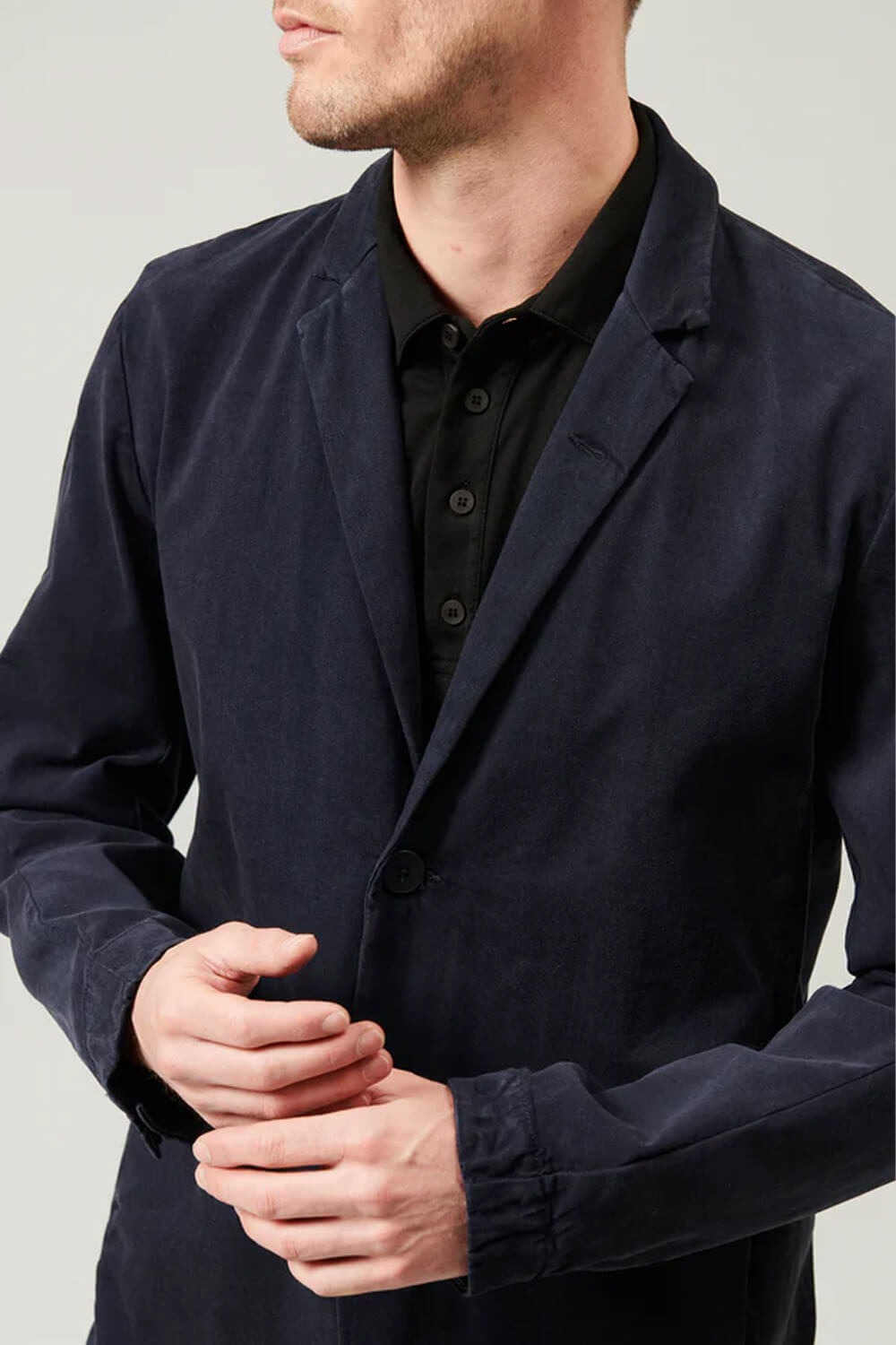 Tencel/Modal Stretch Blazer Blue