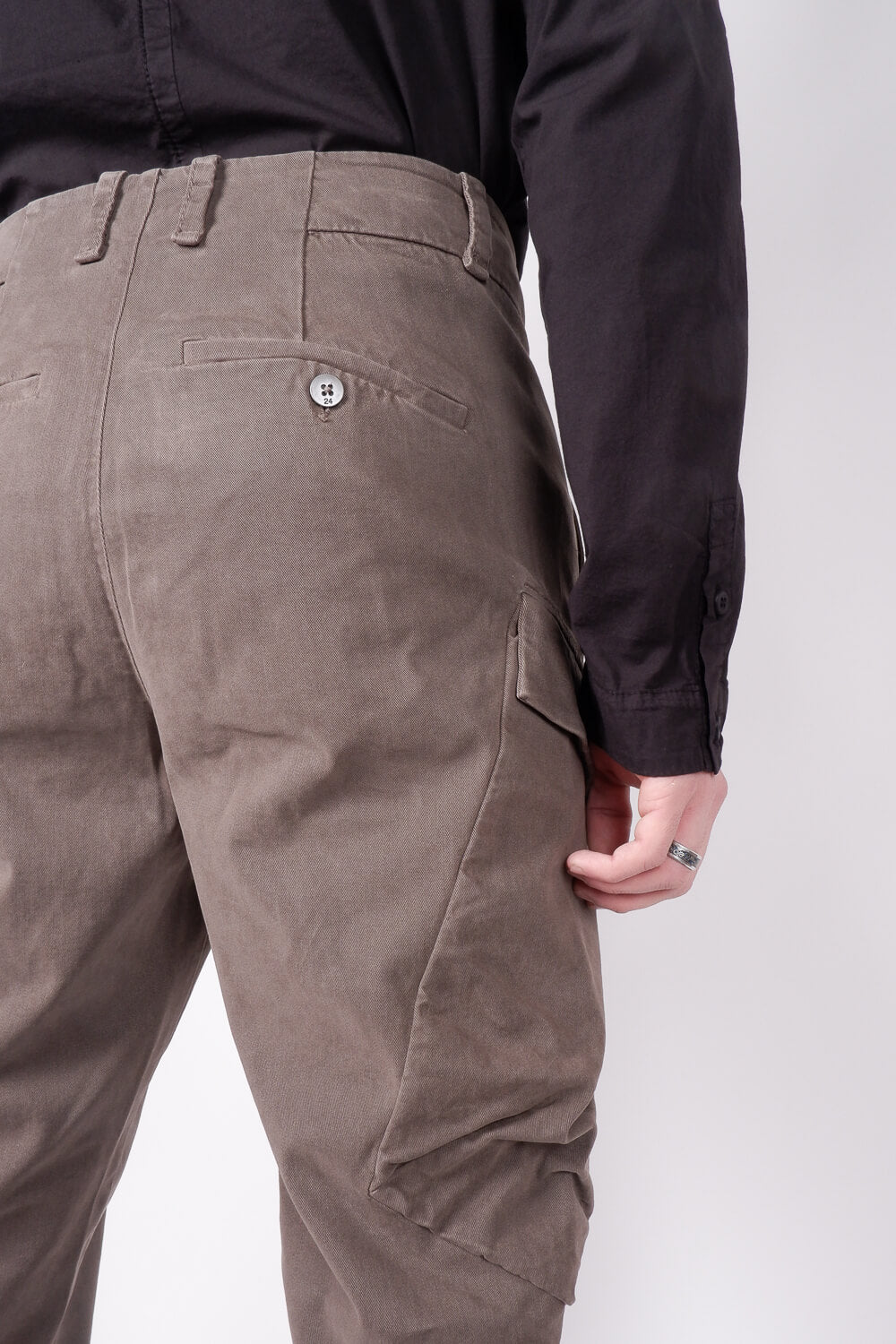 Tencel/Modal Stretch Regular Fit Cargo Pants Mud