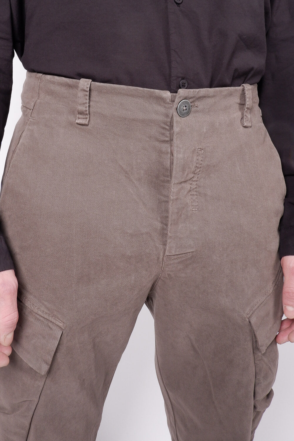 Tencel/Modal Stretch Regular Fit Cargo Pants Mud