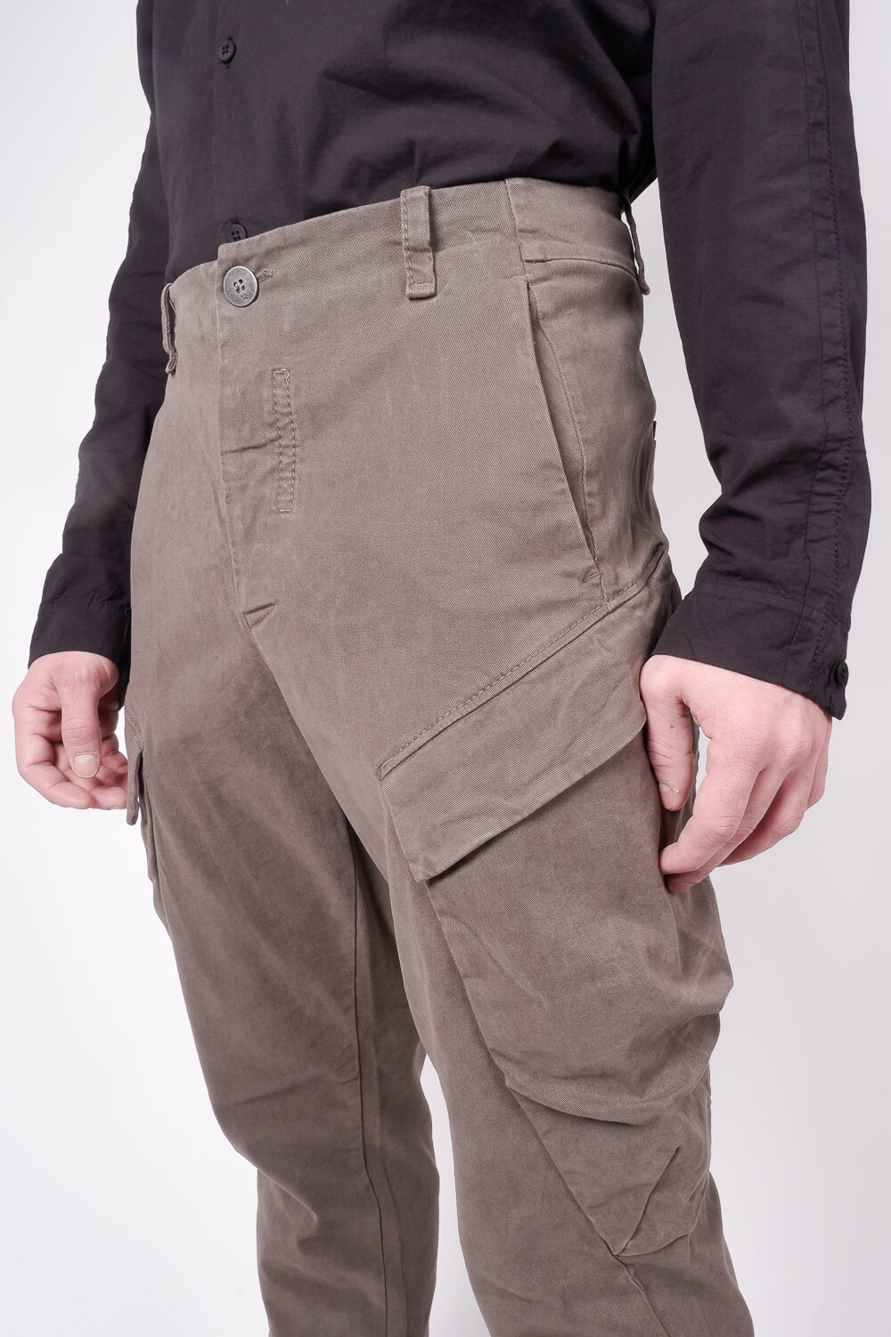 Tencel/Modal Stretch Regular Fit Cargo Pants Mud