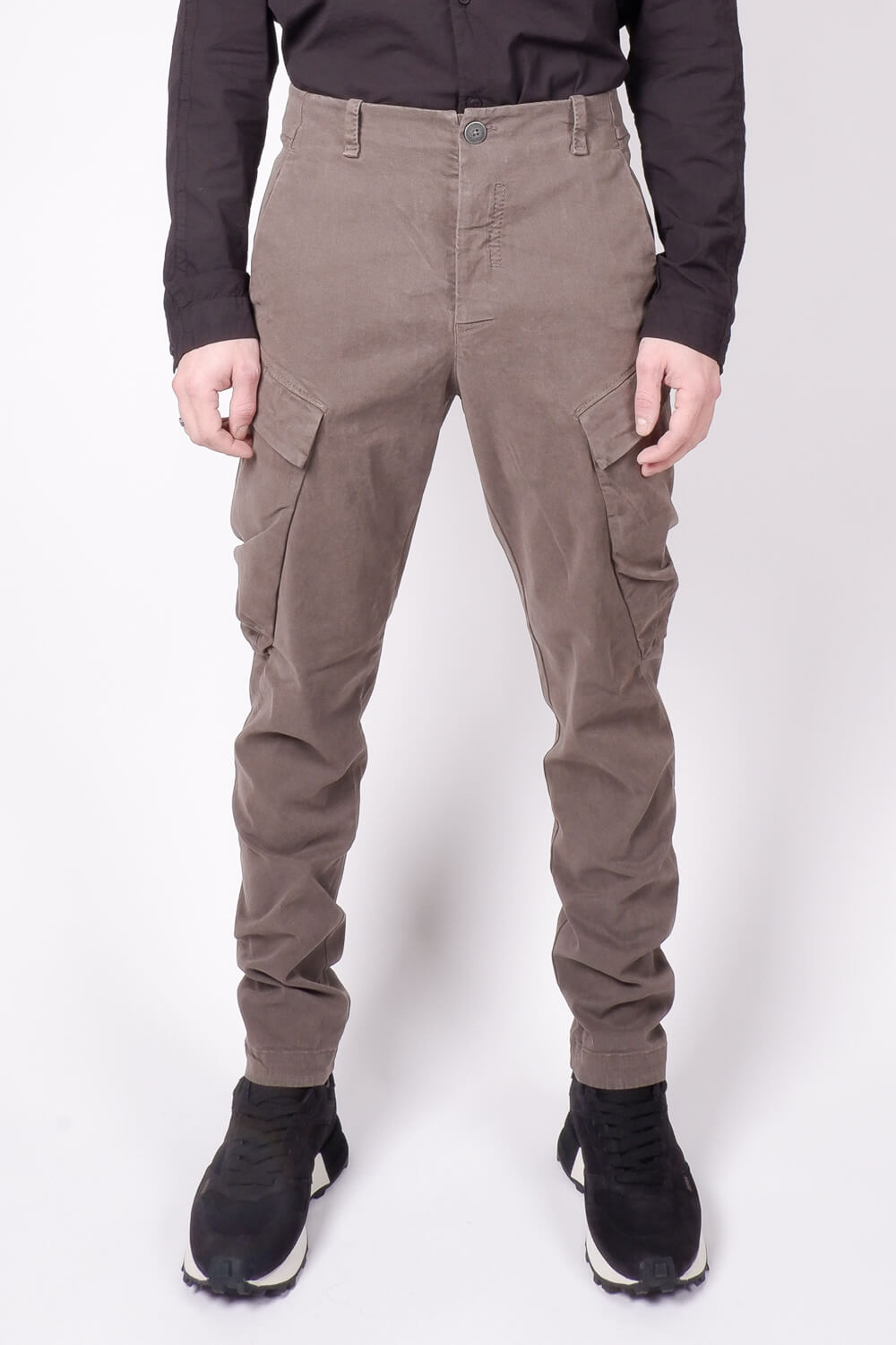 Tencel/Modal Stretch Regular Fit Cargo Pants Mud