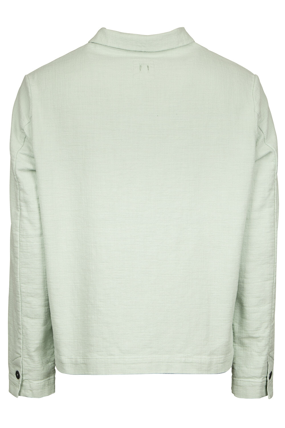 Textured Cotton Front Pocket Overshirt Matcha