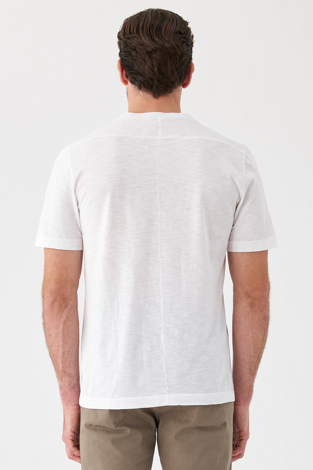 Textured Detail Cotton T-Shirt White