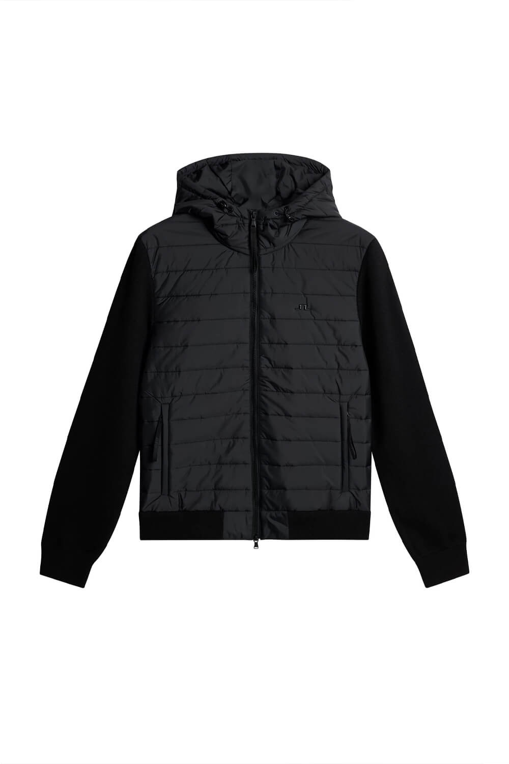 Thorn Hood Knit Hybrid Jacket Black