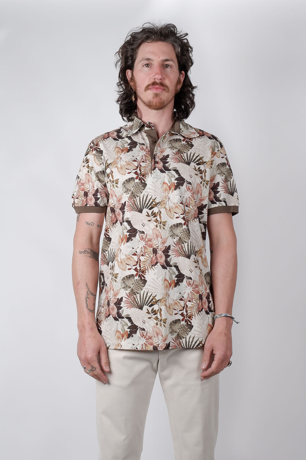 Floral Printed Italian Cotton T-Shirt Multicolour