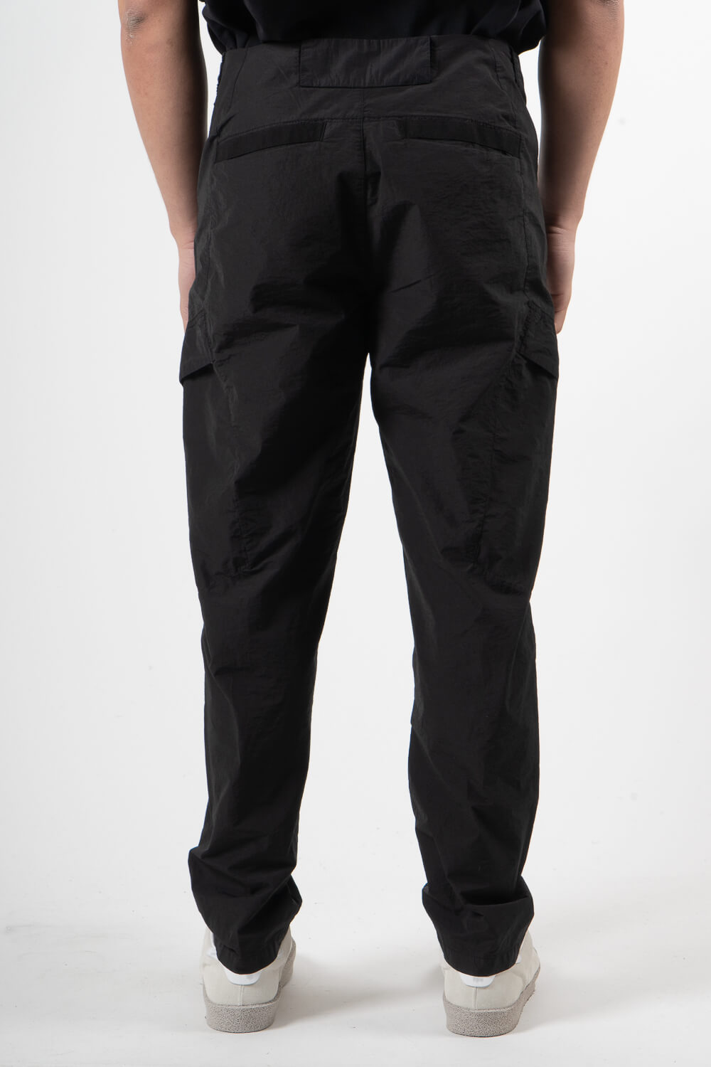 Ultra Lightweight Tape Detail Cargo Trousers Black