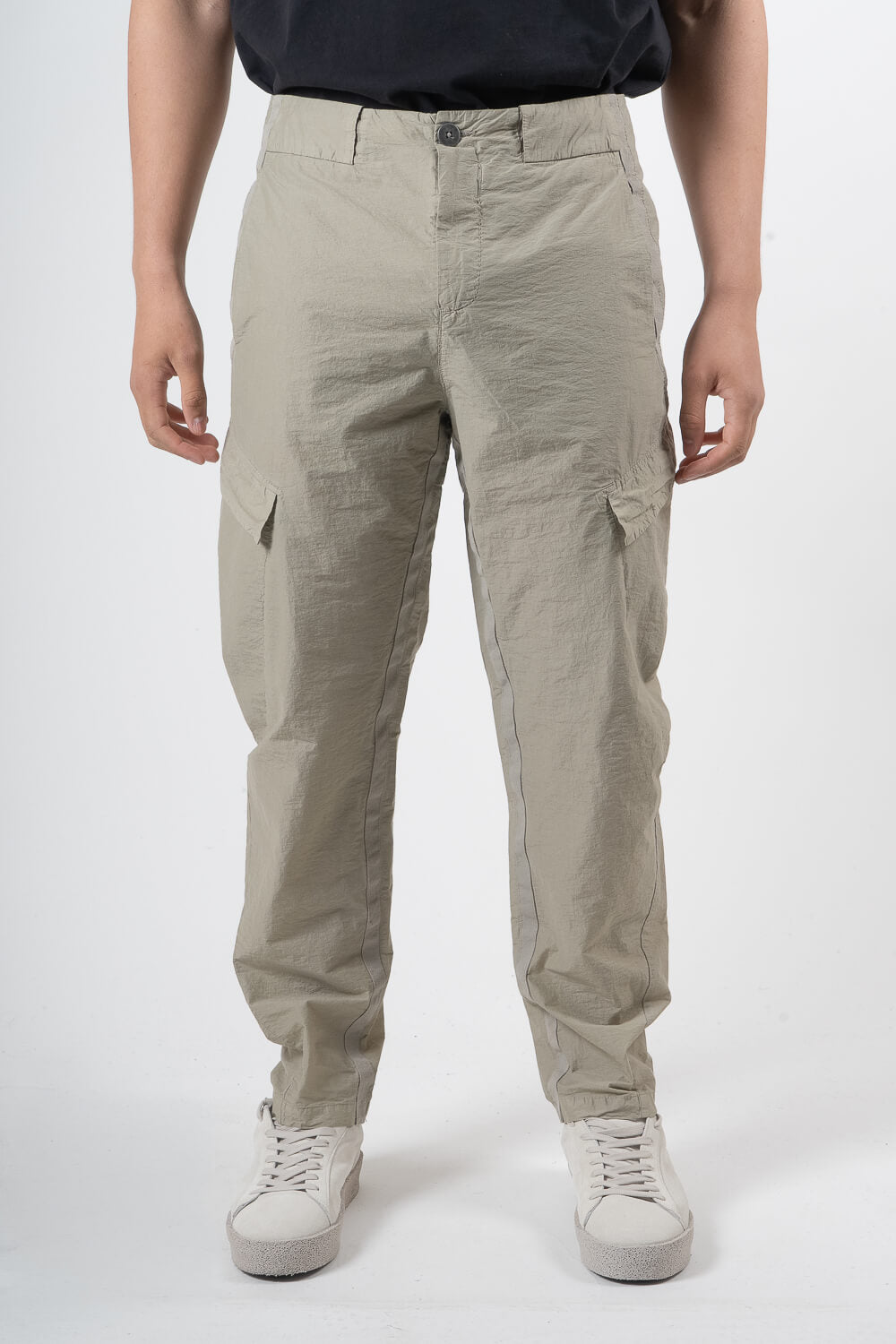 Ultra Lightweight Tape Detail Cargo Trousers Sage