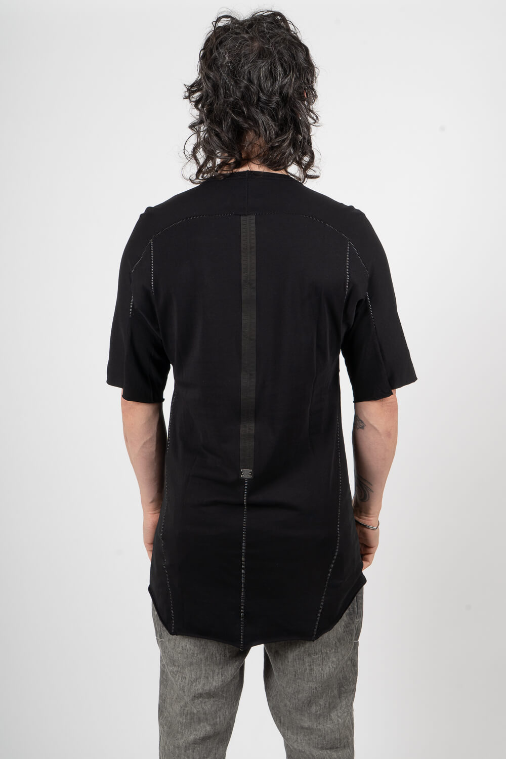Ultra Soft Cotton/Linen Round Neck T-Shirt Black