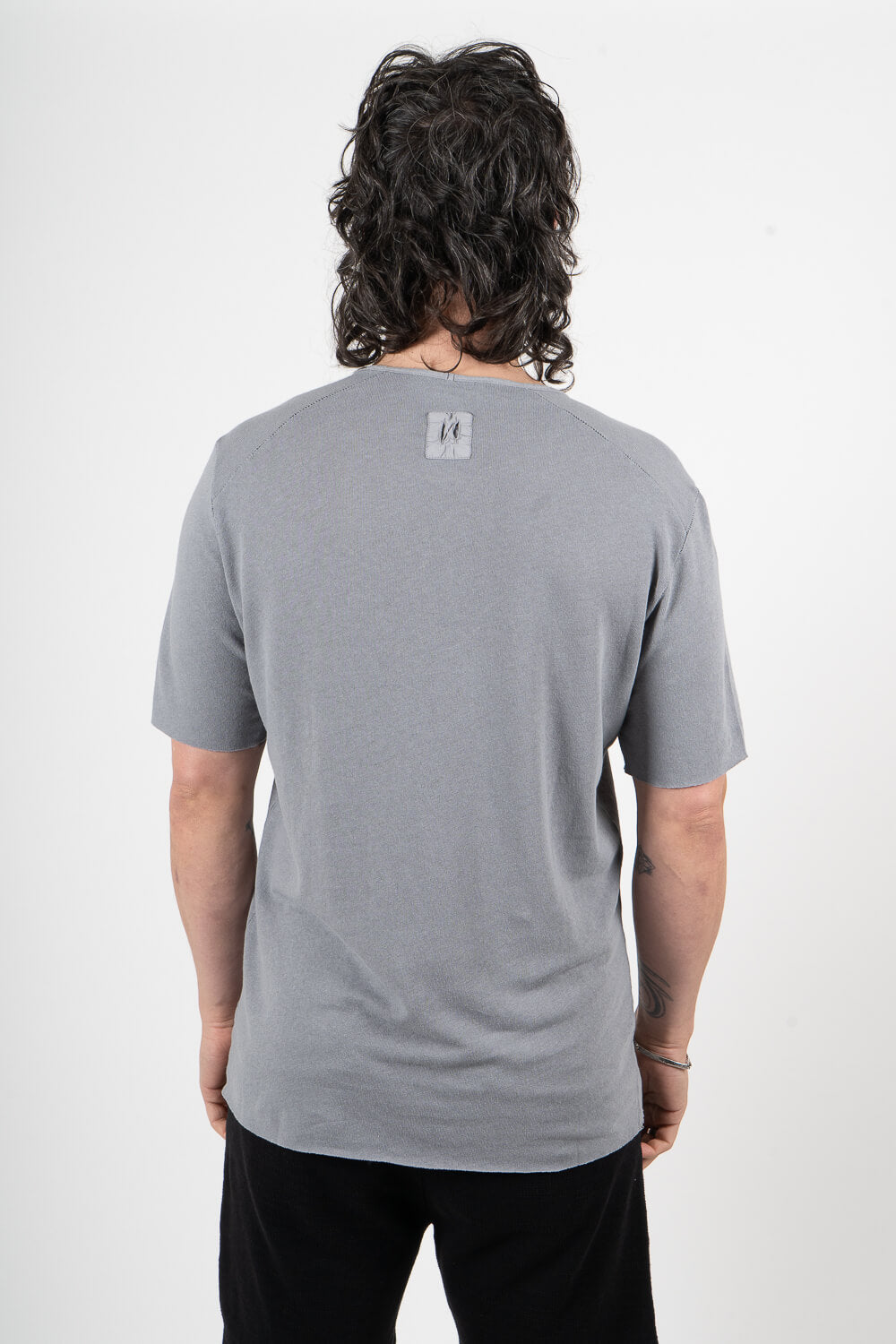 Ultra Soft Cotton/Linen Round Neck T-Shirt Grey
