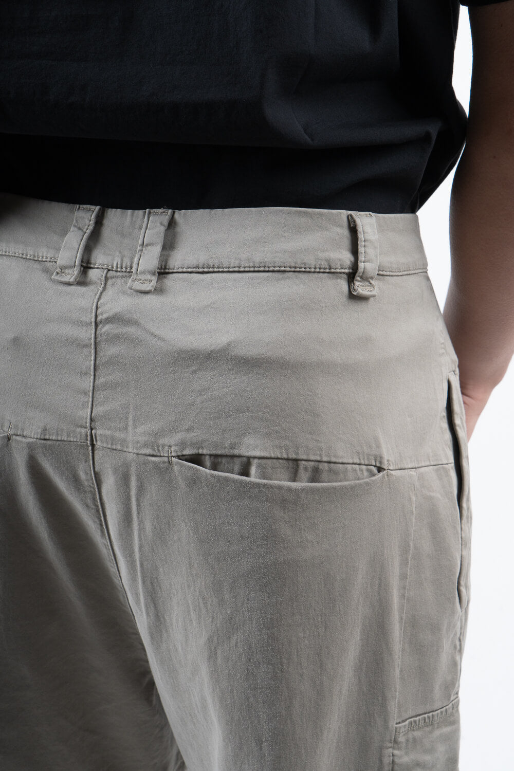 Ultra Soft Cotton Relaxed Fit Cargo Trouser Stone