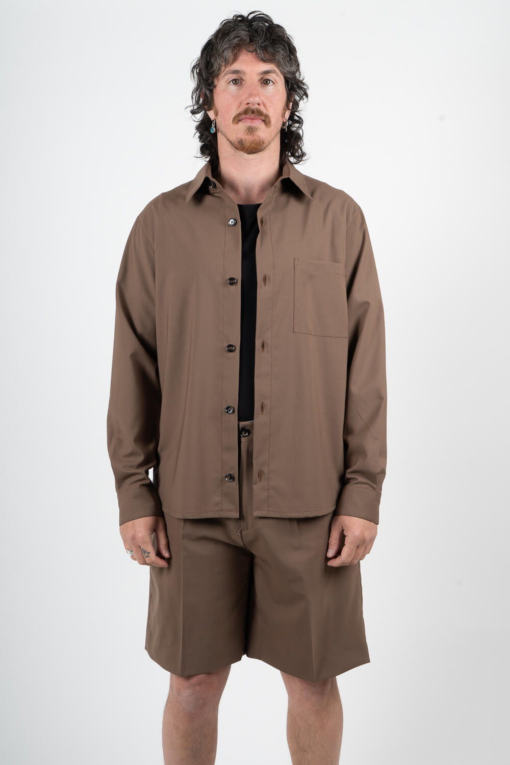 Ultrafine Cotton Nicolas Shorts Brown