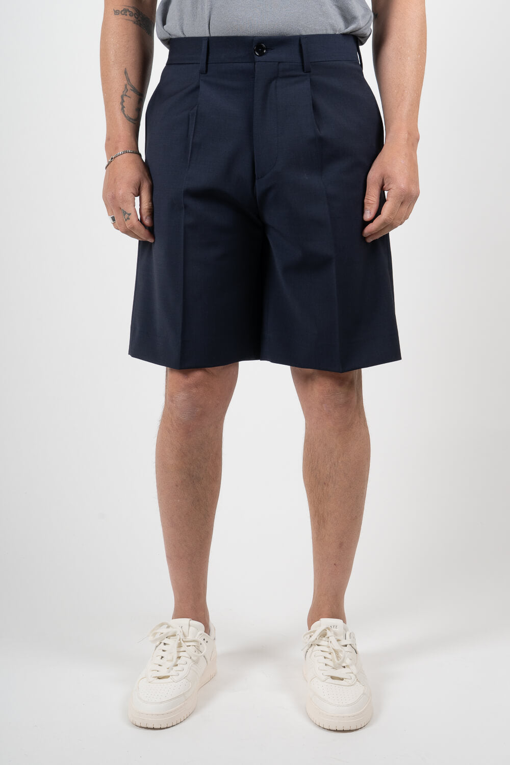 Ultrafine Cotton Nicolas Shorts Navy