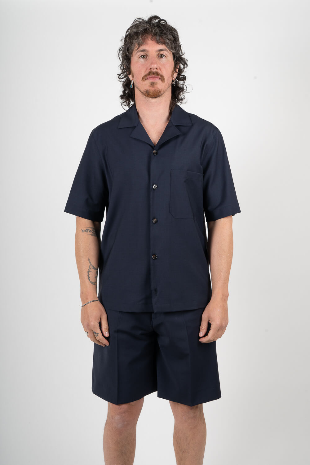 Ultrafine Cotton Nicolas Shorts Navy
