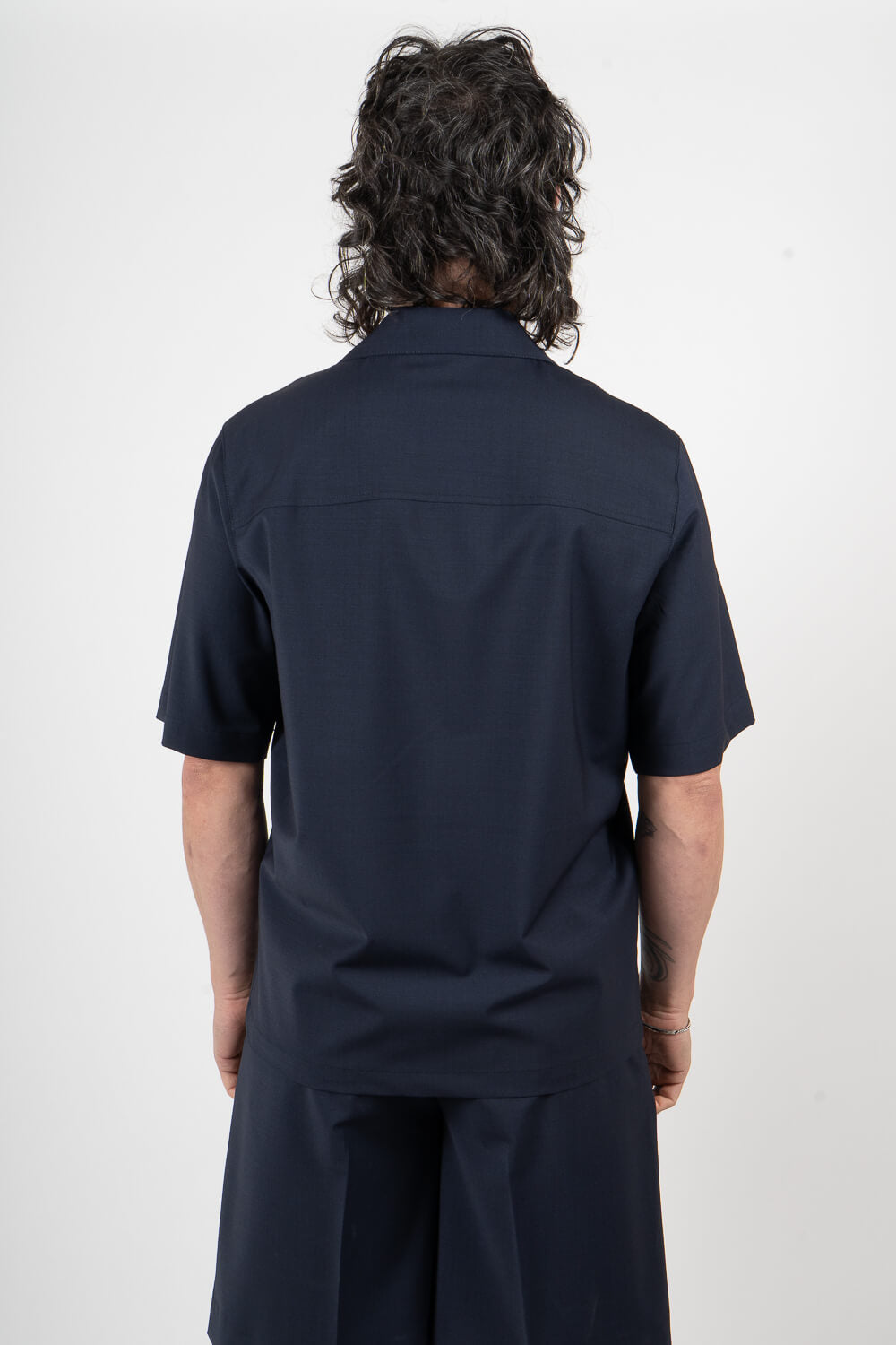 Ultrafine Kai S/S Shirt Navy