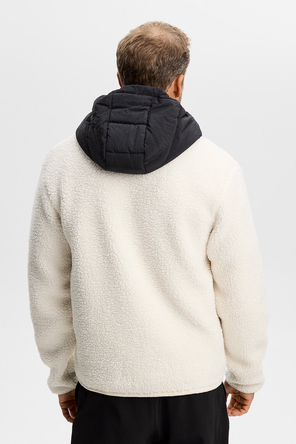 Varek Hybrid Zip Hood Jacket Cream