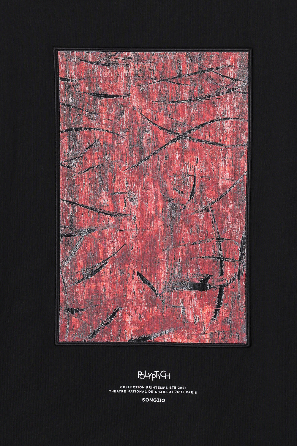 Vermillion Painted T-Shirt Black