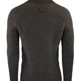 Virgin Wool Heavy Roll Neck Brown