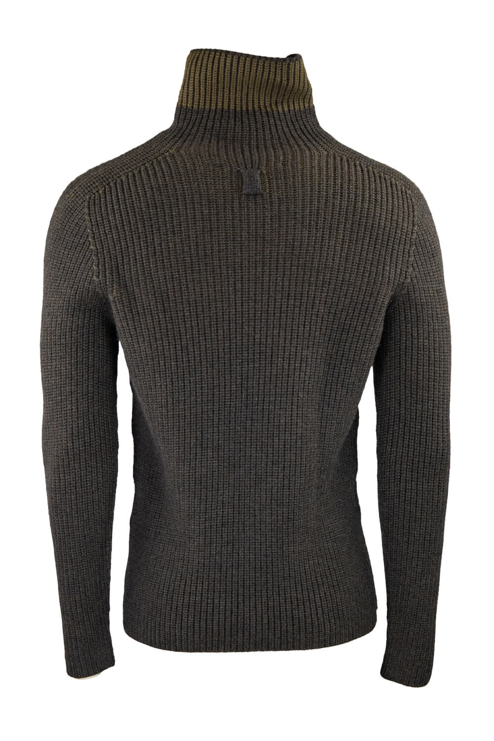 Virgin Wool Heavy Roll Neck Brown