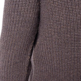 Virgin Wool Heavy Roll Neck Brown