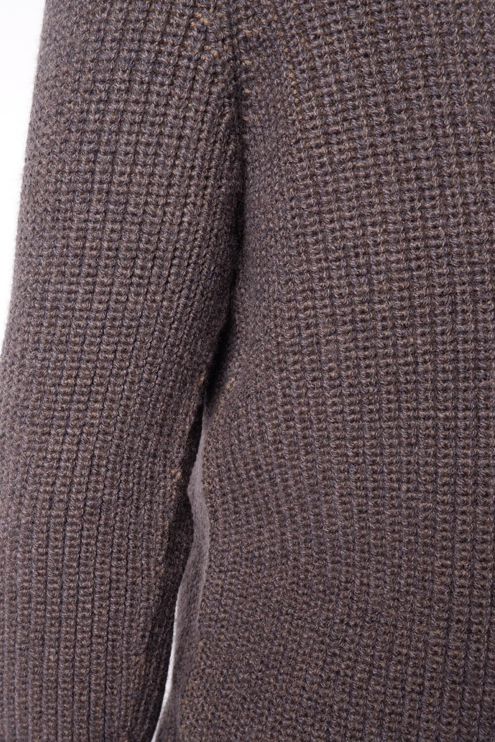 Virgin Wool Heavy Roll Neck Brown