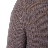 Virgin Wool Heavy Roll Neck Brown